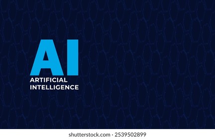 AI logo or icon. Abstract technological conceptual background of AI.  Artificial intelligence background or banner.Vector illustration EPS10.