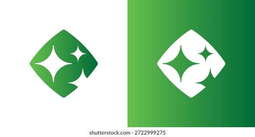 Icono del logotipo de la IA para la idea de la inteligencia artificial. Insignia de Vector con detalle de estrella y forma de círculo futurista. Diseño de gradiente creativo para App de negocios de software de chatbot Signos UX y marcas de tecnología moderna.