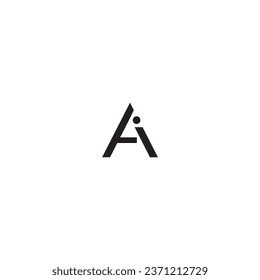 AI logo initials design letter template vector illustration