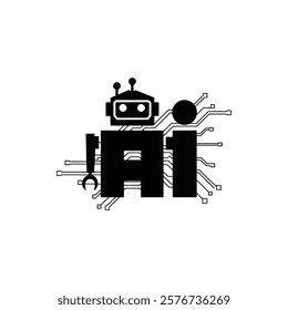 Ai logo isolated vector illustration.