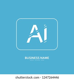 A I AI Logo Letter Design Vector