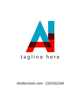 AI Logo Letter Vector Template Design Illustration