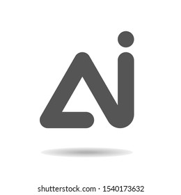 AI Logo Letter Vector Template Design Illustration. Ai logo,  letter vector symbol. EPS 10