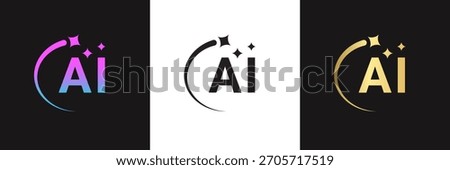 AI logo set. Vector illustration