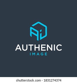 Ai logo symbol letter vector abjad