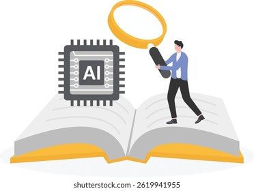 IA, aprendizagem de máquina, conceito de negócios e economia.

