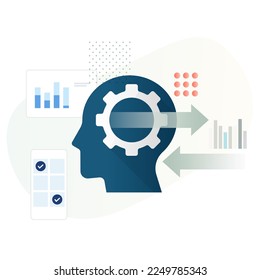 AI and Machine Learning Models for Business Process - Stock Illustration as EPS 10 File