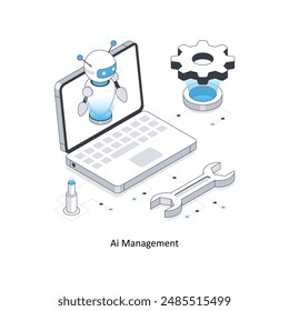 Ai Management  isometric stock illustration. EPS File stock illustration