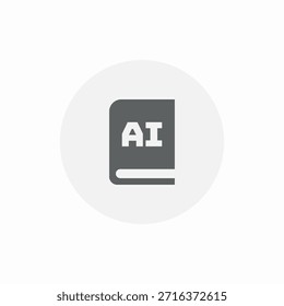 vetor de sinal de ícone manual do ai