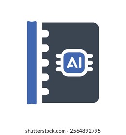 Ai manual icon, Vector graphics