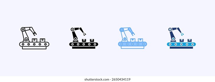 Ai In Manufacturing Icon Set Multiple Style Collection