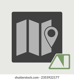 The AI Map vector logo visually represents the fusion of artificial intelligence and cartography, blending modernity with geographic innovation.