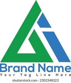 Ai minimalist logo. Small letters ai a i logo with a minimalist design. simple and two letters design. Creative Vector Illustration with letters.