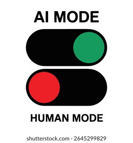 AI Mode Human Mode Funny Toggle Switch T Shirt Design