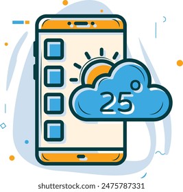 AI model for accurate global weather forecasting concept, Climate prediction App vector design, Artificial general intelligence symbol, Natural Language Processing sign, Machine Deep Learning