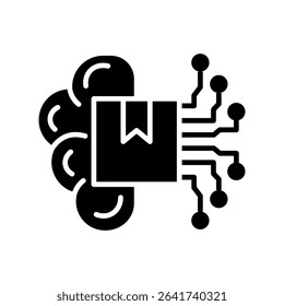 Ai Model glyph, mini illustration icon. use for modern concept, print, UI, UX kit, web and app development. Vector related to product offering, marketing, business.
