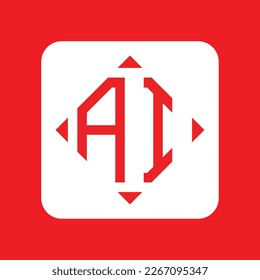 Vector de diseño de logotipo de monograma inicial moderno AI. Será adecuado para qué empresa o nombre de marca inician esas iniciales.