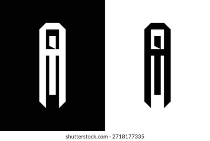 AI Monogram Logo Design, Minimalist Interlocking Letters A and I, Modern Geometric Symmetry Typografy for Architecture, Tech, and Law Firm Branding Identity