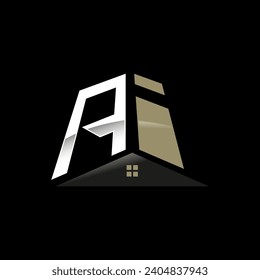 AI Monogram Logo Design, Realty Logo