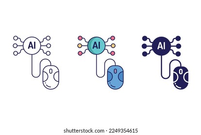 Ai Mouse icon vector illustration