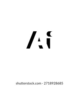 AI Negative Space Monogram Logo - Modernes minimales Buchstabendesign
