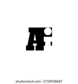 AI Negative Space Monogram Logo - Modernes minimales Buchstabendesign