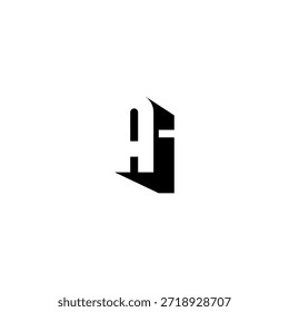 AI Negative Space Monogram Logo - Modernes minimales Buchstabendesign