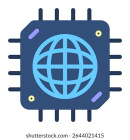 ícone do navegador de internet da rede ai para ilustração
