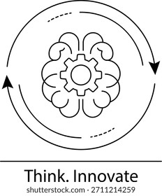 Symbol für das neuronale ․, Gehirn, maschinelles Lernen und kognitive Technologie․ minimalistisches menschliches Gehirn und Datenverbindungssymbol