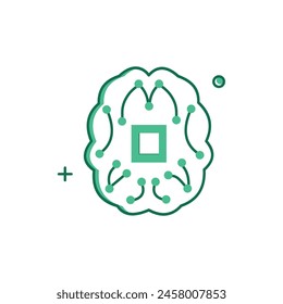 AI Neural Networks Vector Icon Design