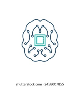AI Neural Networks Vector Icon Design
