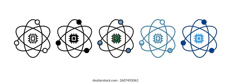 Ai Orbit Icon Set Multiple Style Collection
