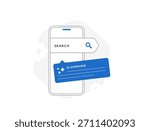 AI overview transforms informational search by generating instant summaries with clear sources to help users understand key points faster. AI overview mobile search interface vector illustration