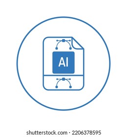 Icono de herramienta de IA y lápiz | Icono de versión circular |
