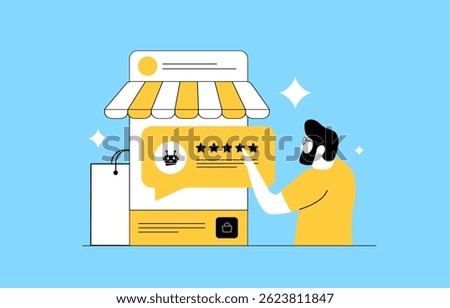 AI personalization vector illustration showcasing e-commerce personalization, product recommendations, and ai personalized shopping experiences. AI Agents for marketplace online retail visuals