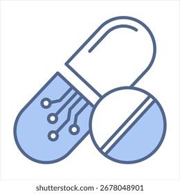 Ai Apotheke Blau Symbol Vektorgrafik