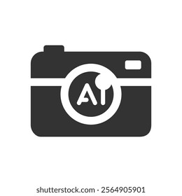 Ai photography icon, Vector graphics