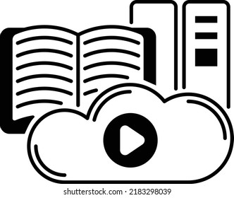 AI Platform Vector Icon Design, Cloud Processing Symbol, Computing Services Sign, Web Services And Data Center Stock Illustration, Cloud Machine Learning Model Concept