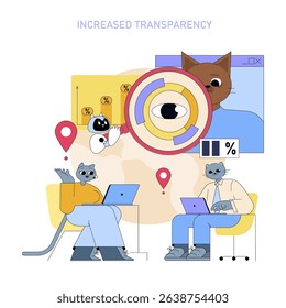 AI plays a crucial role in global business management by promoting transparency. It enhances data analysis and decision-making, leading to improved interactions and trust among stakeholders.