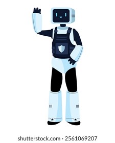 ai police cyborg technology isolated design