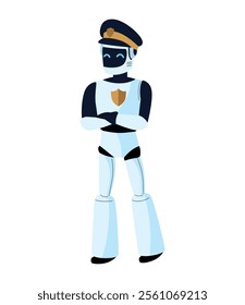 ai police officer isolated design