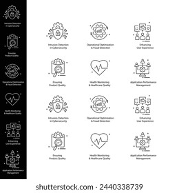 KI-gestützte Anomalie-Erkennung Vektor-Symbole, die Ihre Systeme schützen