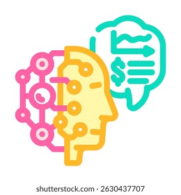 ai powered financial advisor fintech cor ícone vetor. ai powered financial advisor fintech sinal. símbolo isolado ilustração