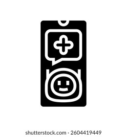 ai powered health assistant personalized glyph icon vector. ai powered health assistant personalized sign. isolated symbol illustration