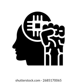 Ai Powered Icon Glyph Vector Illustration