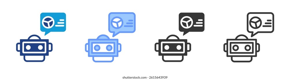 Ai Prediction icon set multiple style collection