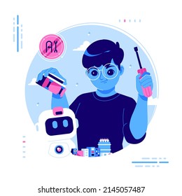 AI with Predictive Maintenance illustration