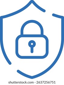AI Privacy Icon – Vector Line Symbol for Data Protection and Secure AI Use