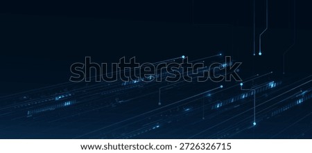 AI Processing With Abstract Futuristic Circuit Board Background