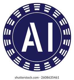 AI processor Artificial intelligence setting icon vector symbol for graphic design, logo, web site, social media. vector illustration concept